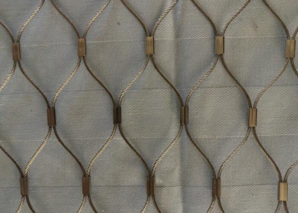 30mm*30mm  Knotted Steel Cable  Wire Rope Mesh As Staircase Fence