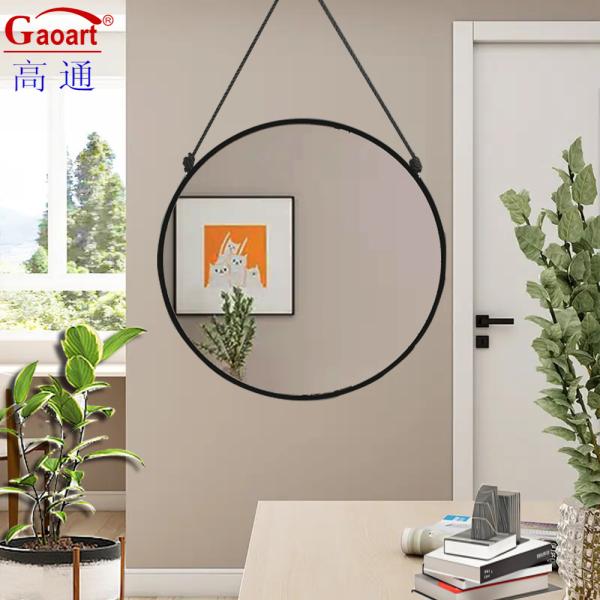 Glass Mirror Bathroom Decorative Lanyard Style Plastic Round Frame for The Listing Bedroom