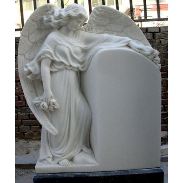Customized Western Style White Granite Marble Angel Statue Tombstone And Monument Prices