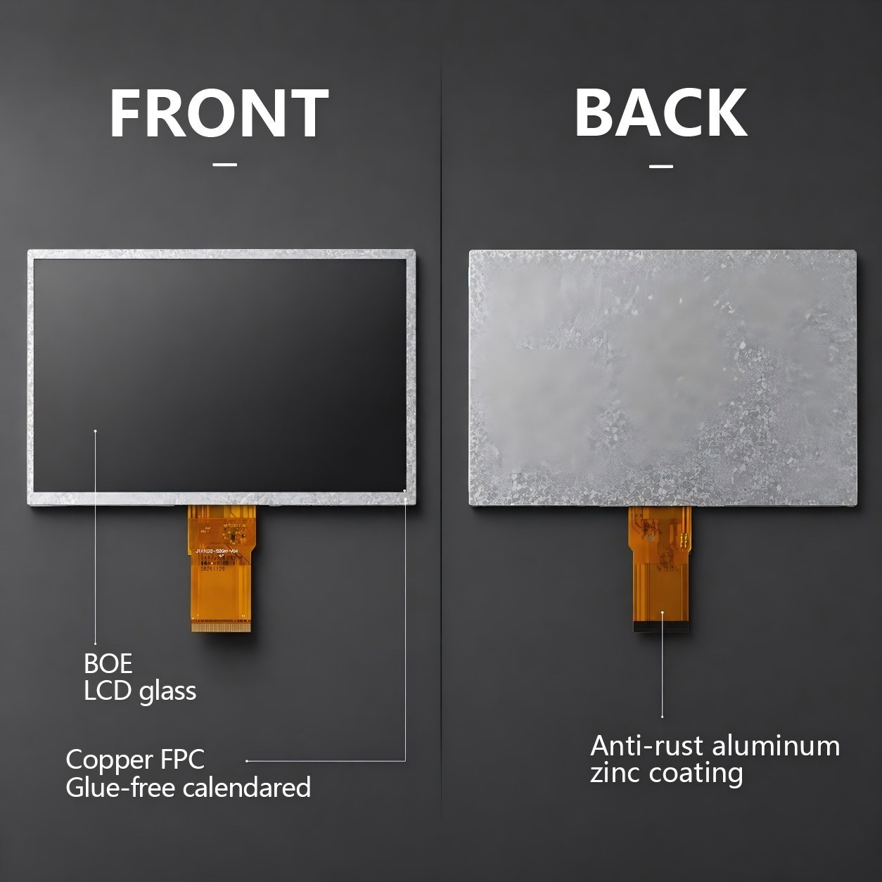 YZY 10.1 Inch TFT LCD Module 1024x600 RGB Interface 700 Nits Brightness 800：1 Contrast Ratio Wide Viewing Angle Industrial Display Panel