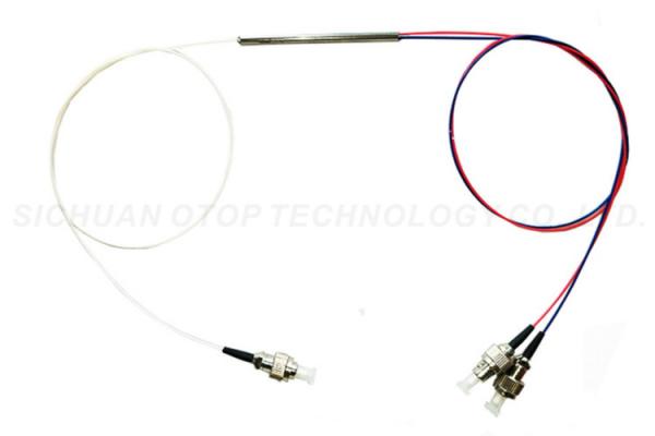 Single Fiber Wdm CWDM DWDM 1x2 Steel Tube Splitter FC / UPC Connector