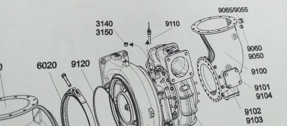 Датчик скорости T- HPR6000 для частей турбонагнетателя морских дизельных двигателей T- KBB