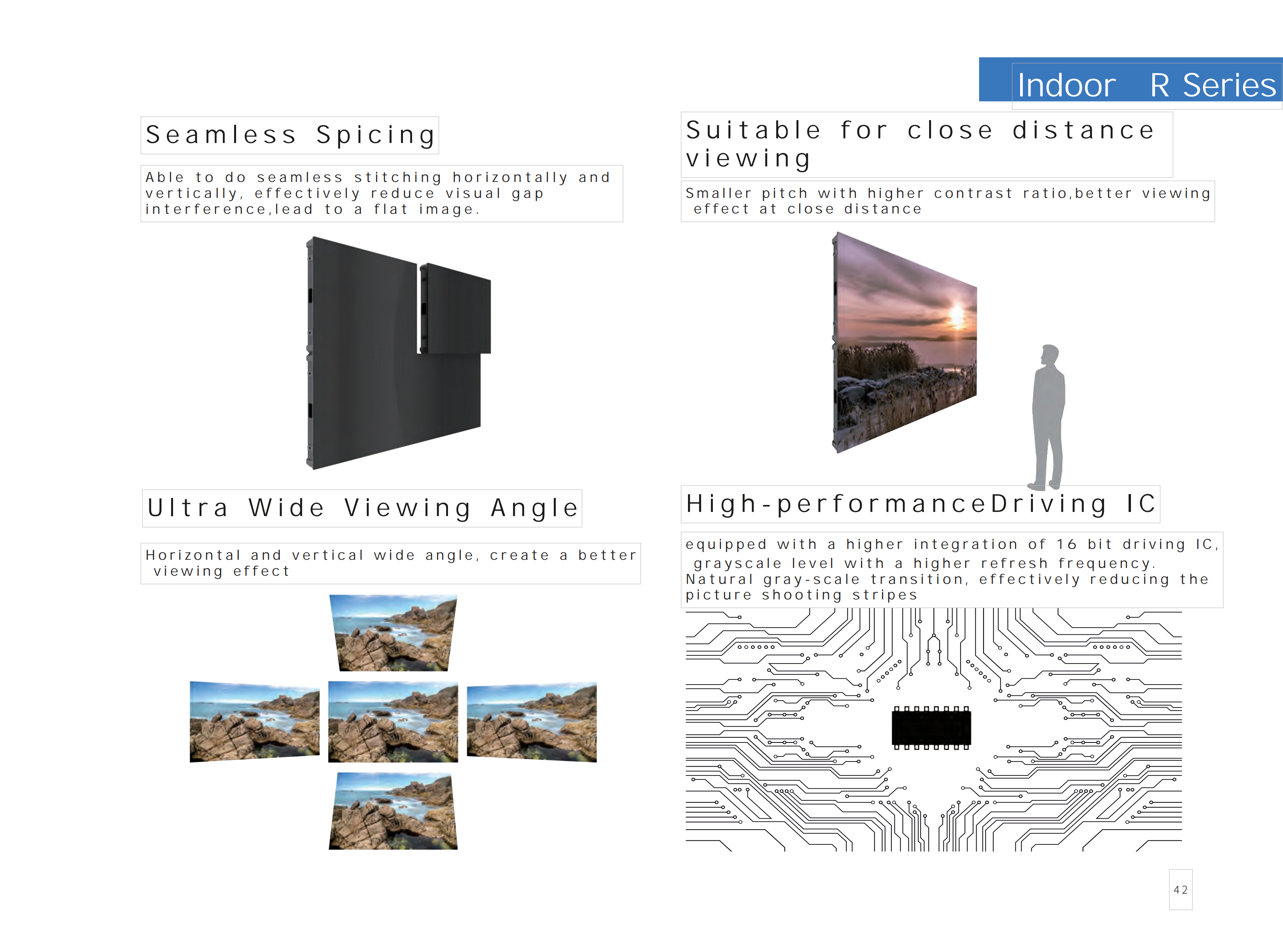 P2.5 HD Indoor Full Color LED Display with 640x640mm cabinet and 3840hz refresh rate