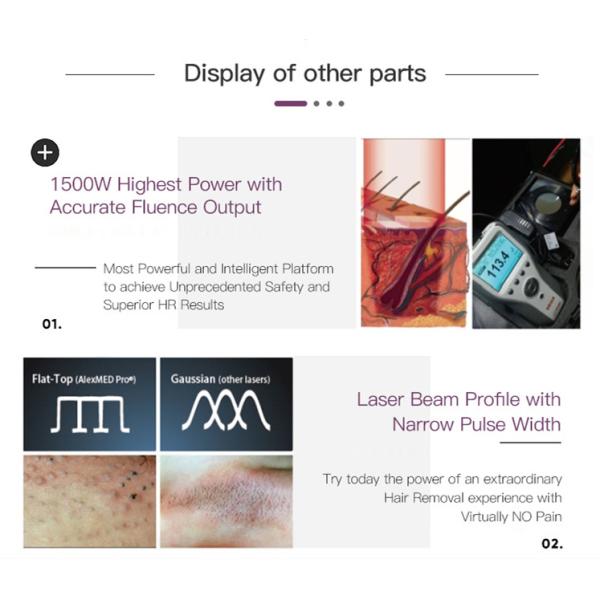 Ce Fda Triple Wavelength Laser Hair Removal Commercial Use