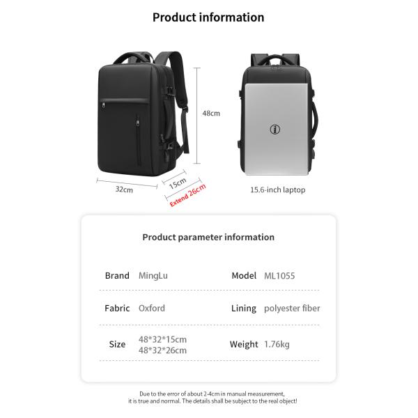Customized Waterproof Business Backpack Multifunctional Travel Backpack Rainproof