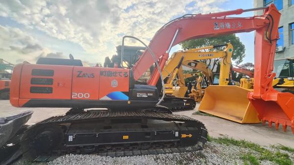 19400KG Em bom estado Excavadora usada Hitachi ZX200 com motor ISUZU AA-6BGIT