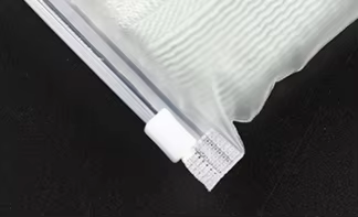 EVA Frosted Zipper Bag Plastic Ziplock Clothing Bags with Recyclable & Spot Printed Logo for Socks Shoes Fur Packing in Cartons