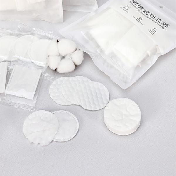 Disques démaquillants jetables 130g/M2-200g/M2 en coton pour le visage