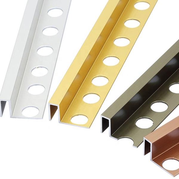 Anti Collision Protection Aluminium Tile Trim For House Wall Corner Edge