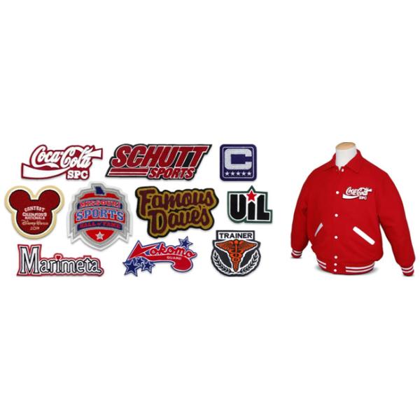 Commercial Slogan Letterman Patches Lightweight Good Washing Resistance