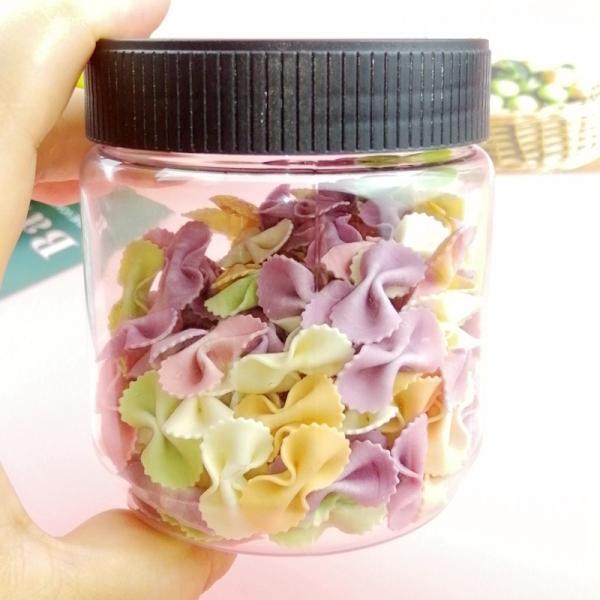 Wide Mouth Round 250ml Airtight Plastic Food Jars Straight Sided