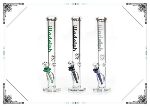  7MM Thick Glass Bong 17 Inches Tall Straight Tube Glass Smoking Pipes