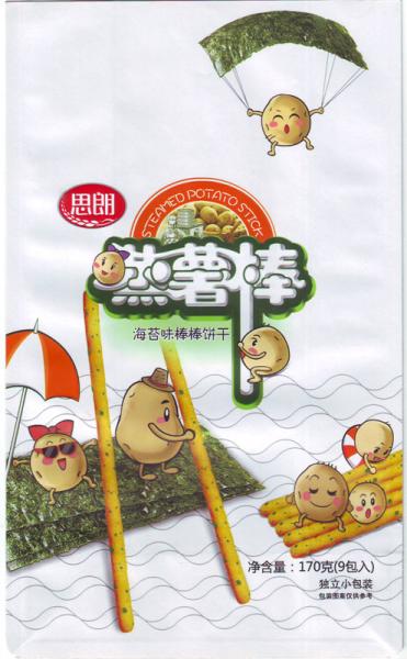 Ny Alu Snack Food Packaging with Gross Matt Surface Handle