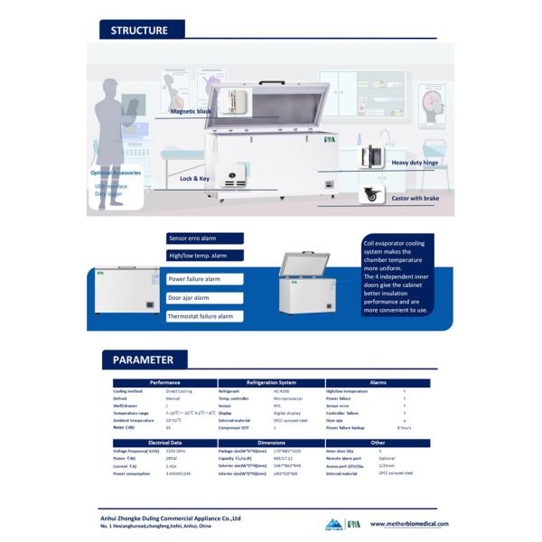 Минус лаборатория больницы 25 градусов высококачественная 485 большого биомедицинского литров шкафа холодильника замораживателя комода