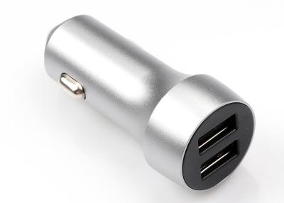 All Metal Aluminum Alloy 3.1A Car Phone Charger , Dual Usb Port Cell Phone Car Charger