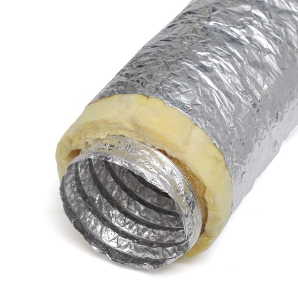 Thermal Insulation Aluminum Foil And Fiberglass Insulated Flexible Duct 4