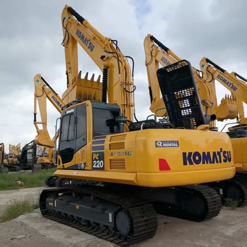 Japan Original Secondhand Komatsu PC220 Crawler Excavator Good Condition For Farm Construction
