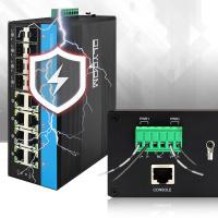 16 Portos Gigabit Managed PoE Switch 802.3at Padrão 8 Slots Ópticos SFP 240W Orçamento