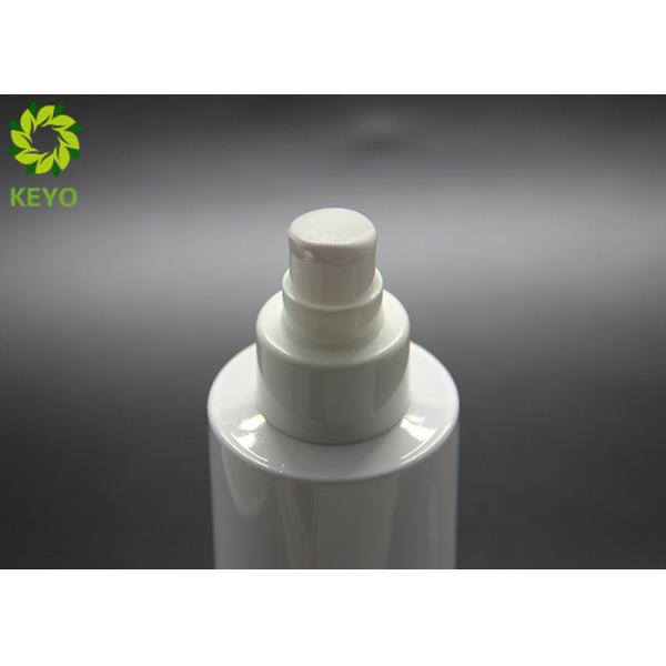 Round PET Material Body Wash Shampoo And Conditioner Bottles With White Pump Cap