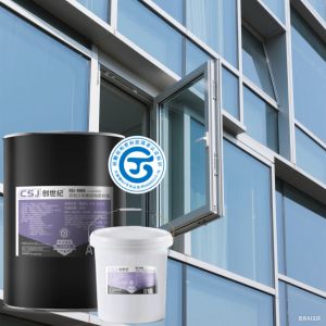 Mastic silicone bi-composant structurel multi-usages pour la construction de murs-rideaux