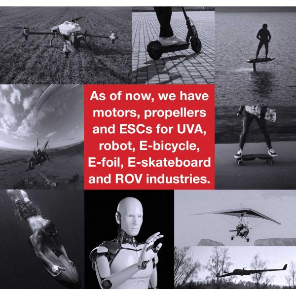 23850 Brushless Motor 98KG Thrust for Heavy Lift Drones and Paragliders