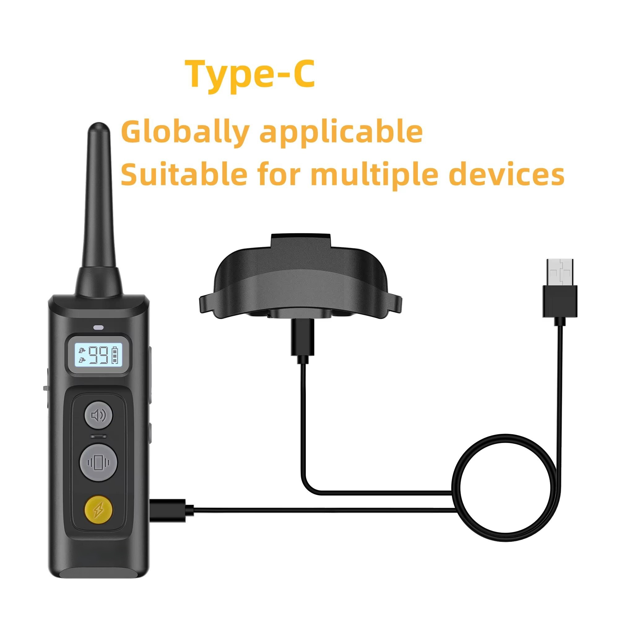 2025 Waterproof Rechargeable Eco-Friendly Fashion Electronic Bark Dog Training Cheap Wired Shock Collar Remote Control Made TPU