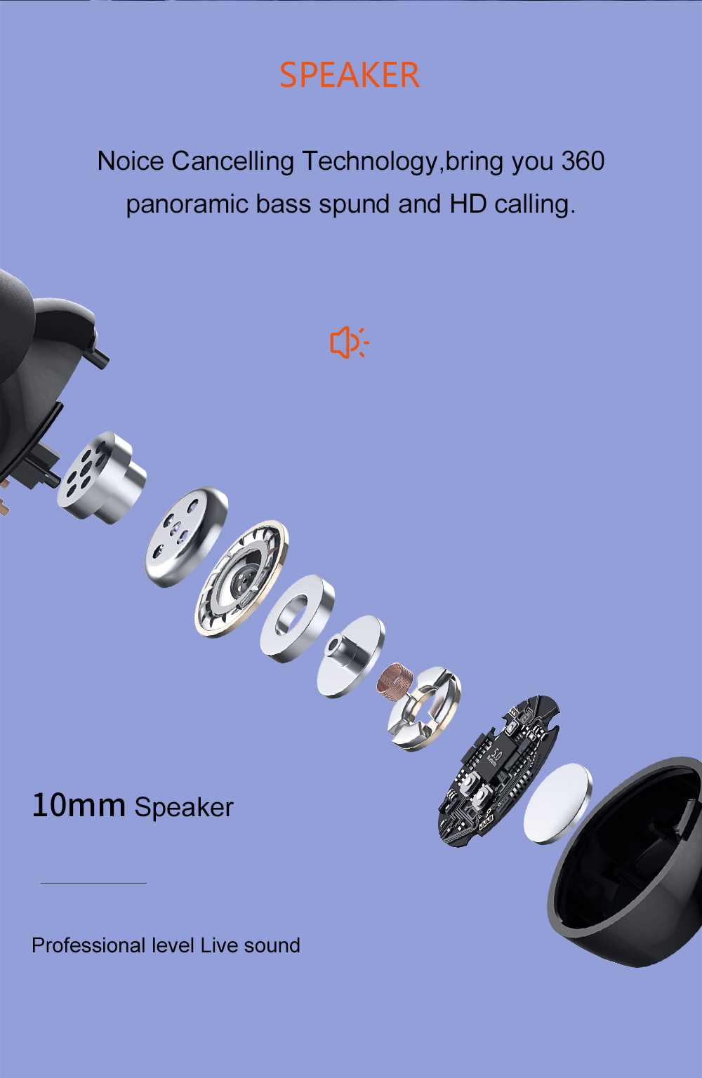 СТЕРЕО обломок HiFi TW90 беспроводное Bluetooth 5,0 наушника