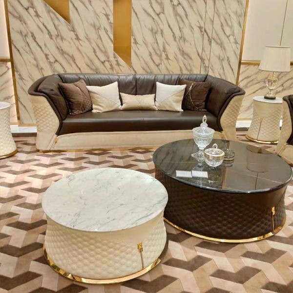 Круглый мраморный многофункциональный минималистский журнальный стол 100cm Morden