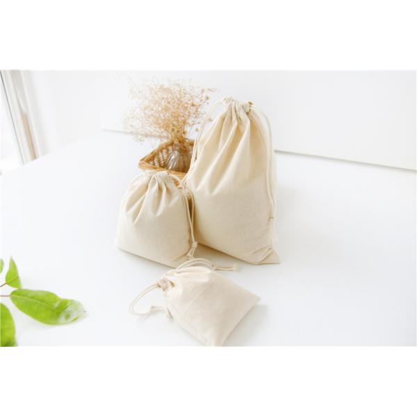 OEM/ODM Accepted Custom Logo Printed Cotton Linen Drawstring Bag for Eco Friendly Gift