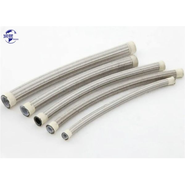 Convoluted SAE 100 R14 PTFE Lined Flexible Hose with Stainless Steel Braid
