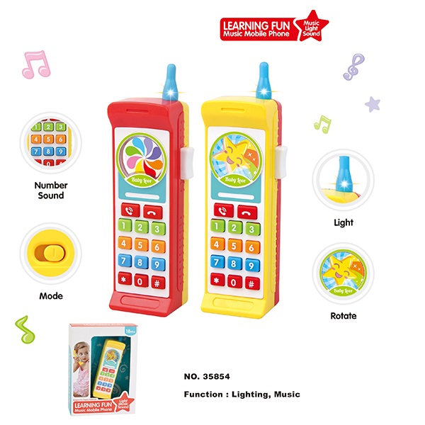 Music Rattle Mobile Tumbler Newborn Baby Toys W / Light Sound Age 18M +