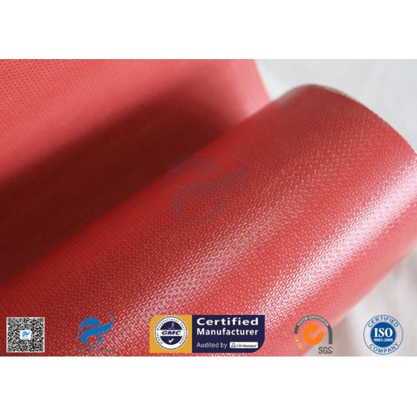 Furnace Curtain 0.45mm 40/40g 1000mm Red Silicone Rubber Coated Fiberglass Fabric