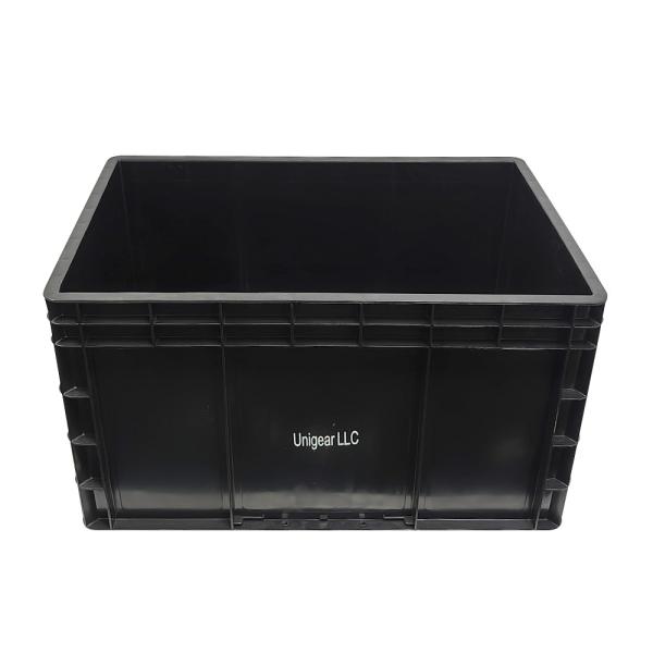 600*400*230mm Caja de plástico antistatico ESD negro de piezas electrónicas Caja de piezas electrónicas Caja antistatico para la industria electrónica