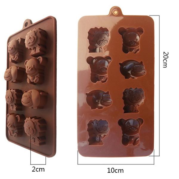 Silicone manufacturer Silicone baking tools 8 cup Cubs silicone chocolate mold SB-017