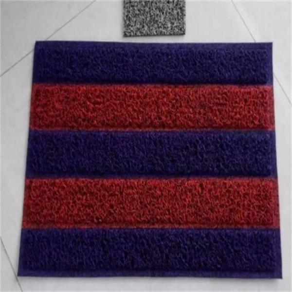 Anti - Slip Coir Entrance Matting / Front Door Rugs Patchwork Pattern