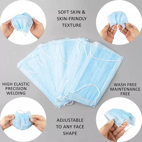 Face Mask Medical Surgical 3 Ply Medical Surgical Face Mask Earloop
