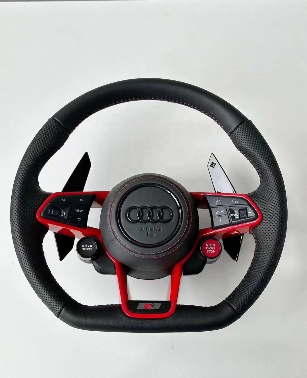 Audi Red Multi-Function Steering Wheel Perfect for A3 A4L A5 A6L A7 A8 Q5 Q3 Series