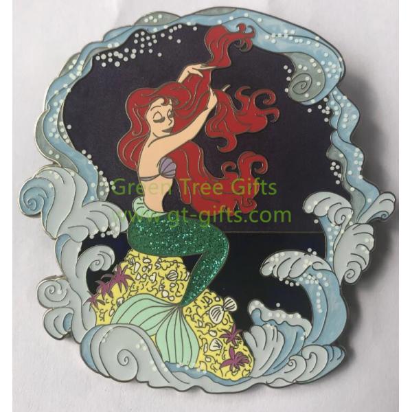 Custom Offset printing hard enamel metal lapel pins with epoxy