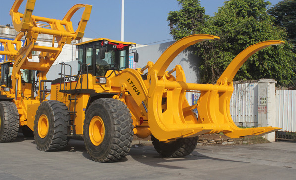 Hydraulic Wheel Log Loader Grapple 15 Ton With Beilian Transmission 199kw