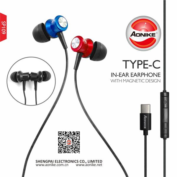 o tipo 16Ohm C de 10mm prendeu fones de ouvido para o telefone da mão