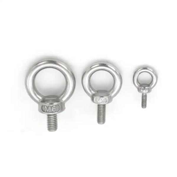SS2205 2507 M24 Eye Bolt Screw Stainless Steel Fasteners Plain Surface For Industry