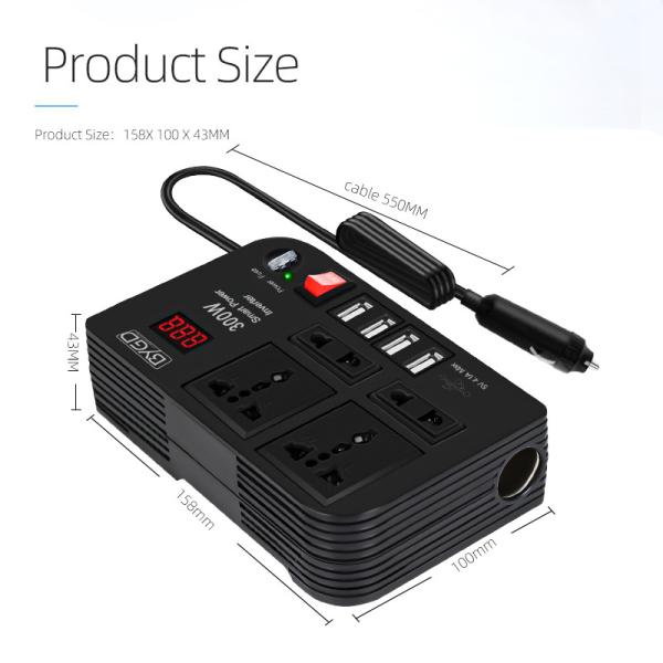 Car Power Inverter Charger 220V Ac Car Converter Dc To Ac Power Inverter Solar Inverter For Car Use