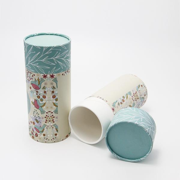 Printing Flower Tea Packaging Box Recyclable Food Paper Cans Packaging