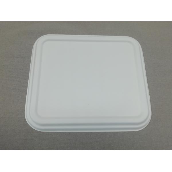 Small 4-compartment plate with lid Natural-Pulp Biodegradable Products Microwavable And Safe For Hot And Cold Foods