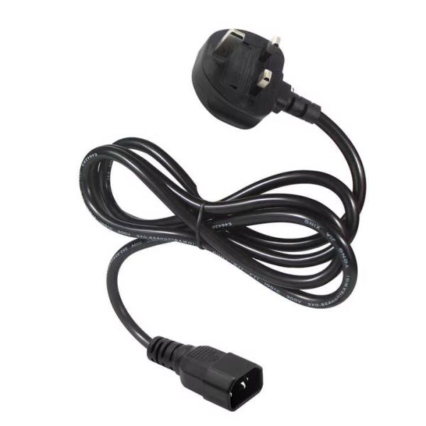 Cordon d'alimentation UK avec verrouillage vers IEC C14 1,8M 10A 250V