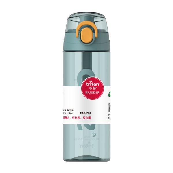 Outdoor Drinking Accessories HANDGRIP Tritan Plastic Water Bottle with Motivational Time