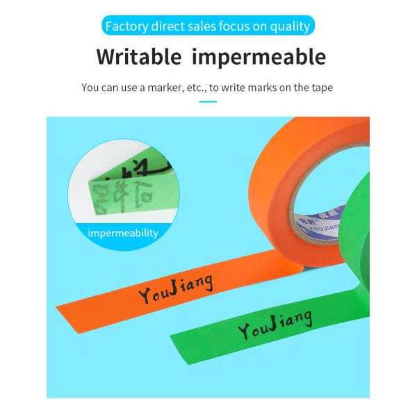 Customized Heat Resistant Multi Colored Masking Tape For Painting