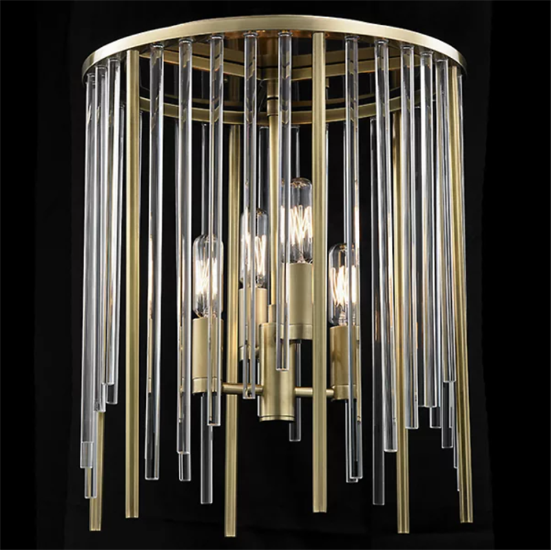 Customized Design Adjustable Height Brass Crystal Chandelier with 50000 Hours Lifespan LED Pendant Lights
