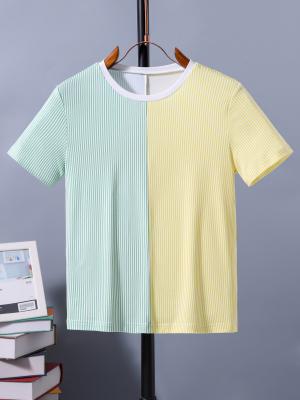 Children Custom T Shirts Stripe Design 8T-14T Machine Washable