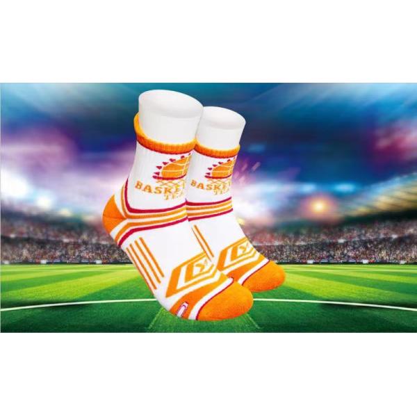 Regular Style Luxury Orange Athletic Socks for Stretchy Comfort and Anti Slip Football